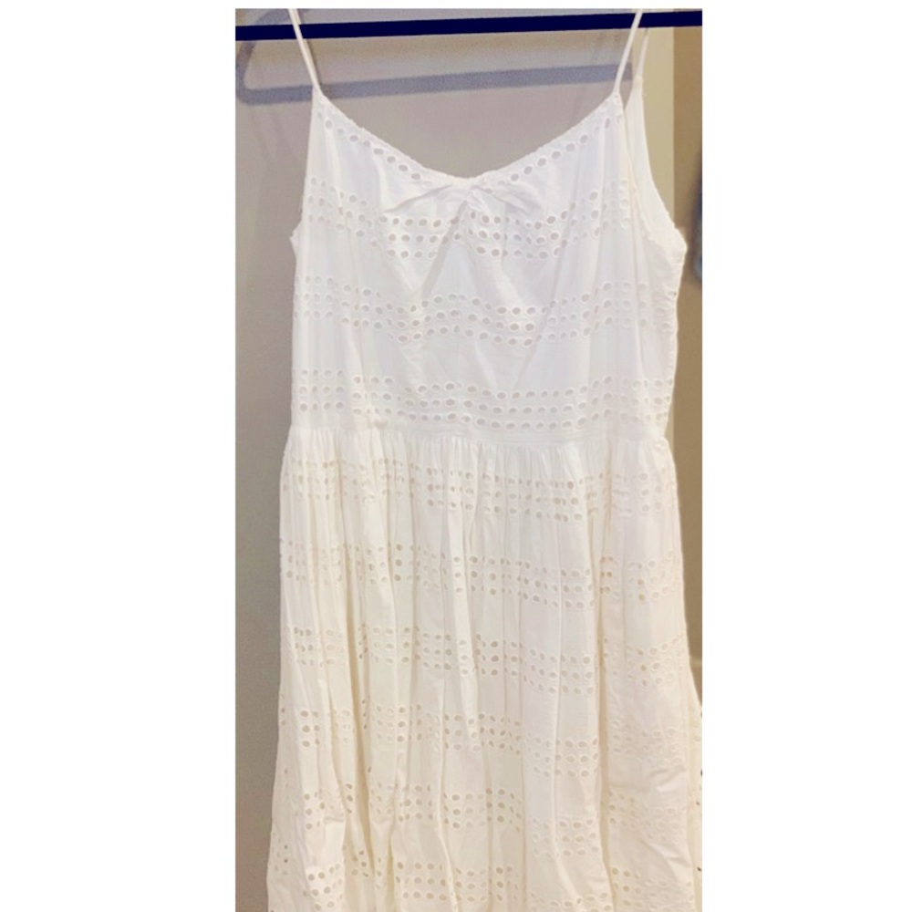 J-crew white eyelet dress
